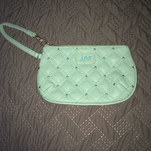 Aeropostale teal studded wristlet.